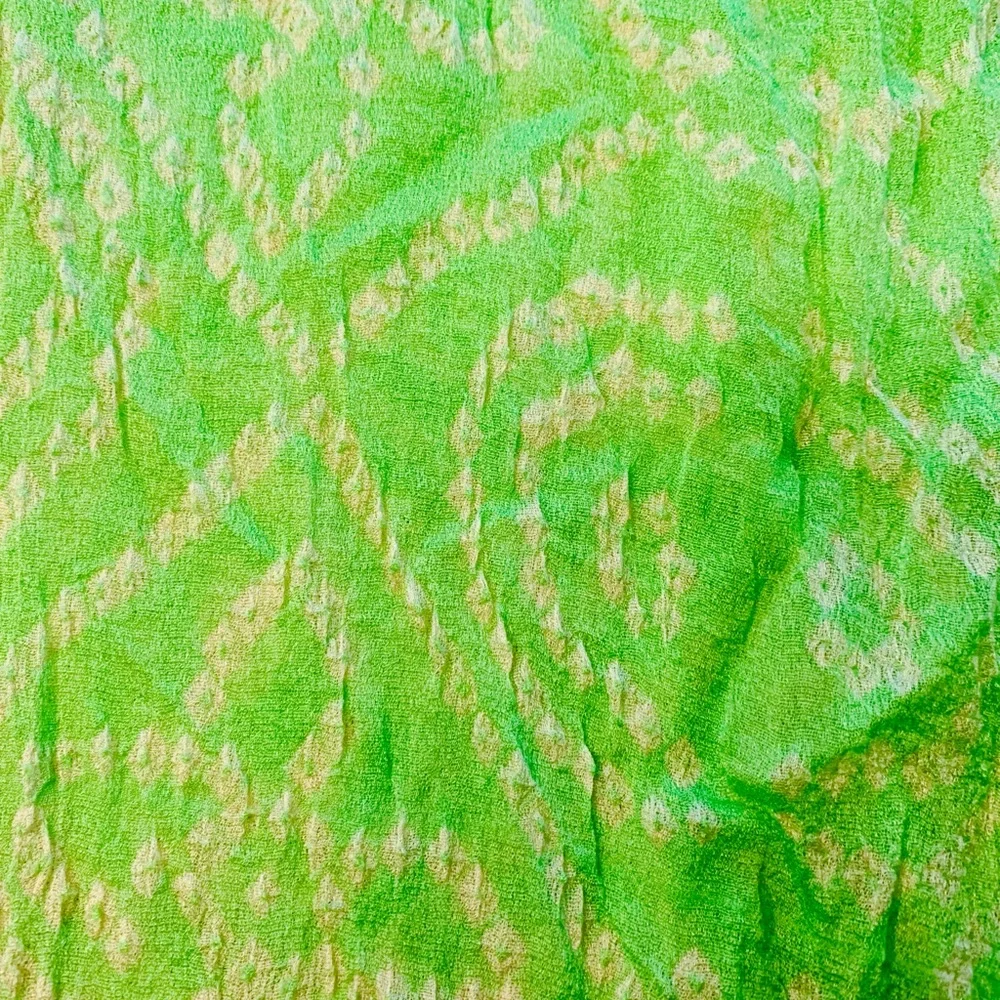 Grey and green silky scarf shawl wrap